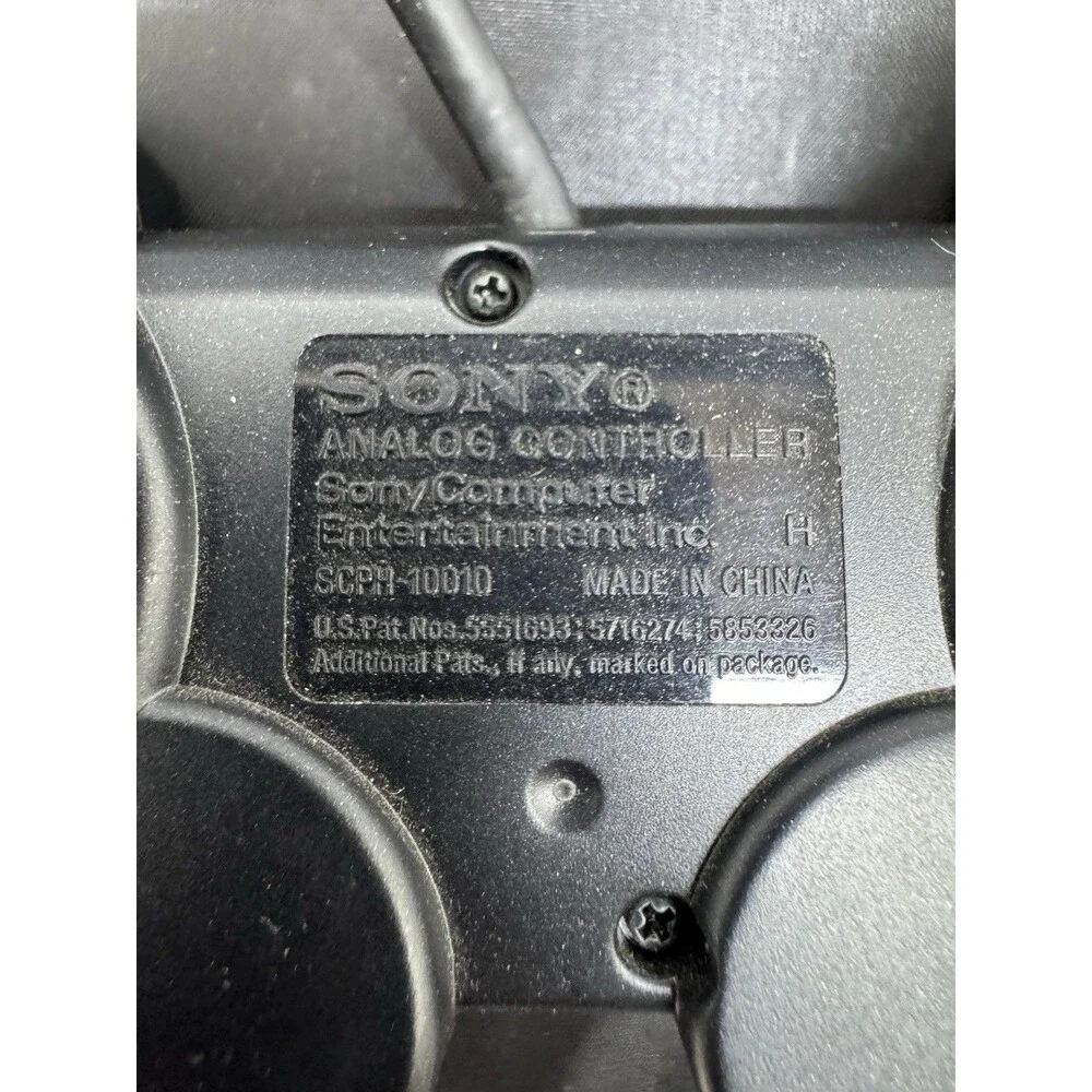 PS2 DualShock 2 Controller OEM Black SCPH-10010 AS IS FOR PARTS REPAIR